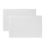 Harbour Housewares Glass Placemats Set | 30 x 20cm - Clear | Non Slip Tempered Dining Table Mats