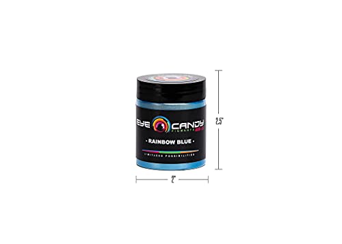 Eye Candy Premium Mica Powder Pigment “Rainbow Blue” (25g) Multipurpose DIY Arts and Crafts Additive | Woodworking, Epoxy, Resin, Bath Bombs, Paint, Soap, Nail Polish (Rainbow Blue, 25G)