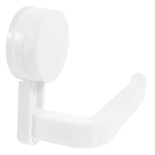 Unomor Bathroom Tissue Holder Suction Cup Wall Mount Paper Roll Organizer Silver Nail-