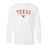 Texas Longhorn Long Sleeve Shirt Unisex Graphic Tee, 2X-Large, White