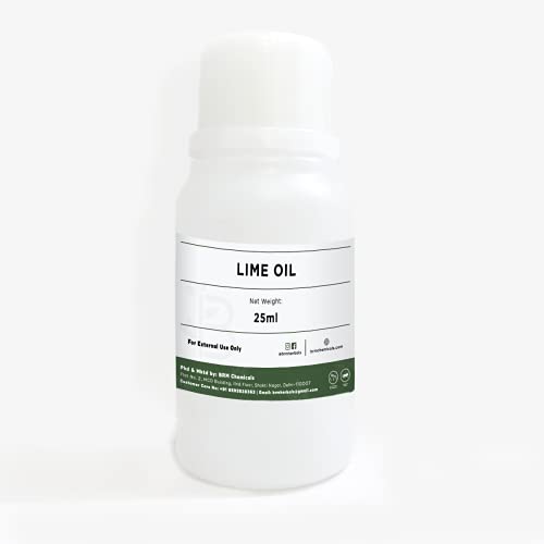 Image of BRM Herbals Lime Essential Oil - Therapeutic & Cosmetic Grade - 25 Ml For Aromatherapy, Diffuser, Soap Making, Cosmetic Making, Lotions, Creams, Diy Personal Care For Face, Hair, Skin & Body