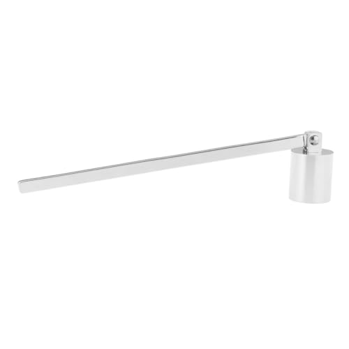 OUNONA Candle Snuffer Stainless Steel Wick Extinguisher Tool for Home Use Candle Accessory Present for Tea Light Prevents Wick Smoldering Silver