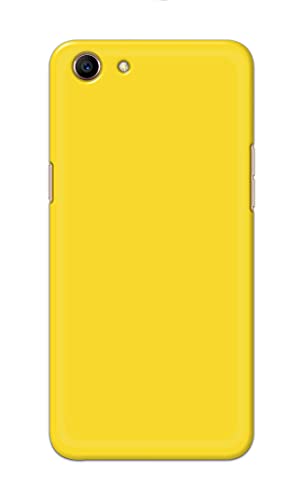 Image of Printed Hard Back Cover Case for Oppo A83 Back Cover (Plain Yellow) -1803