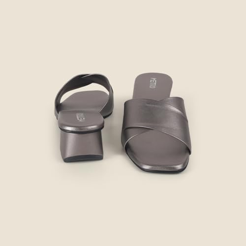Image of Metro Women's Faux Leather Formal Block Heel Fashion Sandals