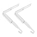 Cabilock Adjustable Cabinet Door Hooks, 2pcs Over The Door Hooks Punch Free Cabinet Hanger Heavy Duty Metal Back Door Hanger Organizer for Bathroom Kitchen Towel Bag White