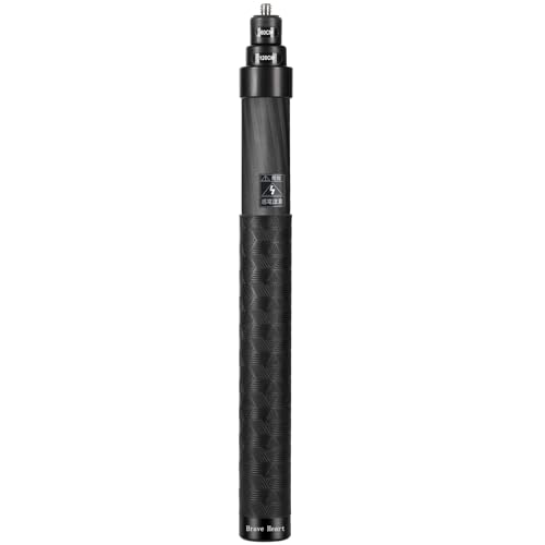 1.2m/3.9ft Carbon Fiber Extended Invisible Selfie Stick for Insta360 X5/X4 Insta 360 ONE X3 ONE X2,ONE R,ONE RS, ONE X, ONE, GO 2, Gopro Max of Action Camera