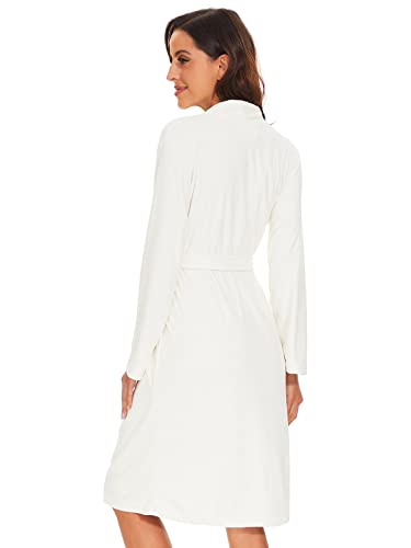 Vislivin Womens Lightweight Bathrobe Soft Kimono Robes Terry Cloth Bathrobe Knee Length Bath Gown3