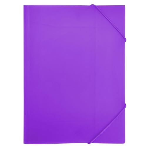 Raylu Paper - Chemise en Plastique A4, Fermeture Rabats à Élastiques, Pochette Plastique pour Rangement de Papiers Administratifs, Pour le Bureau, la Maison...