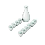 MOBYGKFY Pot à vin en céramique demi-jin diviseur de vin, tasse à vin d' blanc, ménage riz vin saké bouteille de vin, ensemble de tasses à