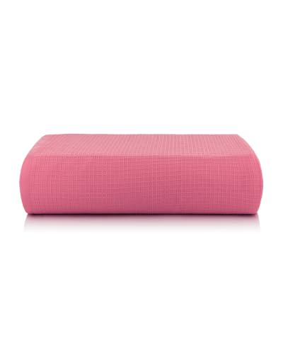 Image of Casa Copenhagen, Egyptian Cotton - Waffle Terry Towel 4 Piece 100% Cotton Large Bath Towel Set - Dusty Pink
