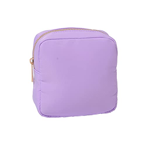 Kaymey Cosmetic Bag Makeup Pouch Bag Case, Nylon Travel Set cosmetic bag Makeup Pouch Bag(Purple,S)