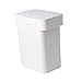KOMBIUDA Garbage Can Rubbish Storage Bin Waste Paper Container Kitchen Waste Bin Trash Can with Cover Step Trash Can Plastic Trash Can Tiny White Office Pp Recycle Bin Household