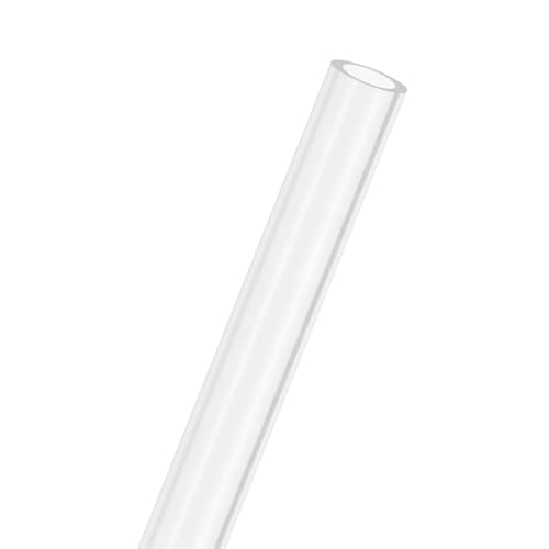 Image of M METERXITY Clear Plastic Tube, 9mm[0.35"] ID x 13mm[0.51"] OD High Impact Rigid Polycarbonate Round Pipes for Water Plumbing/Lighting/Aquariums/Models, Plastic Tubing [305mm/12IN]