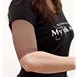 Tatjacket Tattoo Cover Up Concealer Sleeve (NEW 1-PACK) Upper Arm or Calf coverage, UPF 50 Protection, Slip Free, for Men & Women (Unisex), BROWN, SMALL