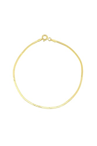 14K Yellow Gold Herringbone Bracelet