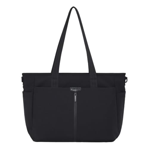 Timeet Laptop Tote Bag for Women, 15.6 Inch Laptop Bag Water Resistant Work Tote Purse with Multi Pockets and Laptop Compartment, 8 Sections 16 Pockets for Daily Office Casual Travel - Black