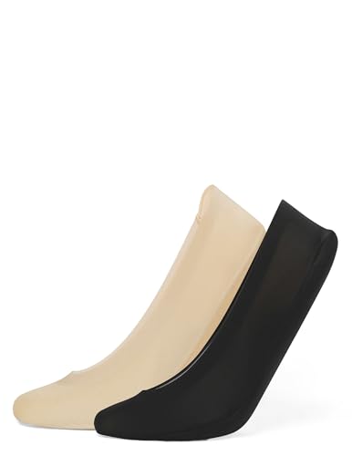 HUE Womens Cushioned Insole Liner Sock 2 Pair Pack