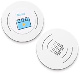 Broadlink Smart NFC Tag NTAG215 PVC Blank White Tags Compatible with Amiibo TagMo and NFC-Enabled Mobile Phones and Devices, 5-Pack