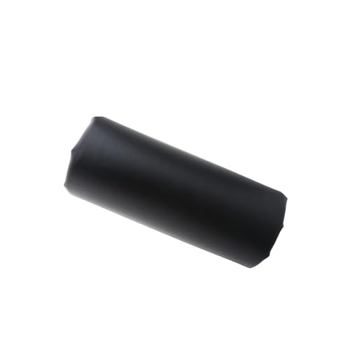 Replacement Foam Foot Pad Roller, 1.50 in Hole Diameter, PU Leather Covered for Home Gym Leg Extension and Bench Equipment, Black