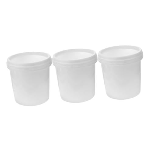 OKUMEYR 3Pcs Heavy Duty Food Grade Plastic Buckets with Lids Small Water Containers for Cleaning Kitchen Storage Camping Car Wash Outdoor Use Portable Leak