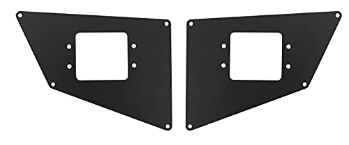 Go Rhino BR20 Light Plates - 3x3 Flush Mount | Mild Steel, Textured Black | 281731T | Fits Go Rhino BR20 Rear Bumpers (See description)