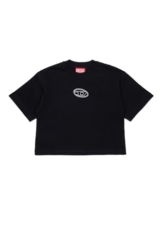 Diesel Boxy Jersey T-Shirt Branded with Oval D Logo