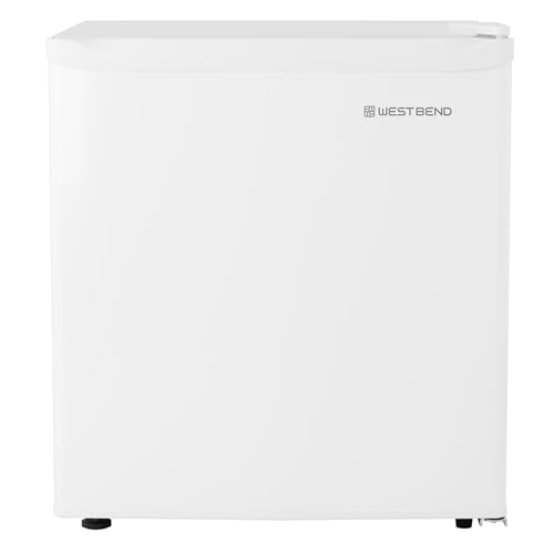 Image of West Bend Mini Fridge Compact Refrigerator for Home Office or Dorm, Auto Defrost with Reversible Door, Energy Star Rated, 1.6-Cu.Ft., White