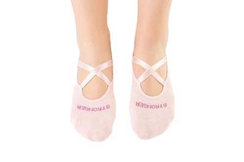 Image of Pilates Socks for Women, Non-Slip Grip Yoga Socks with Grips for Barre, Studio & Home Workouts