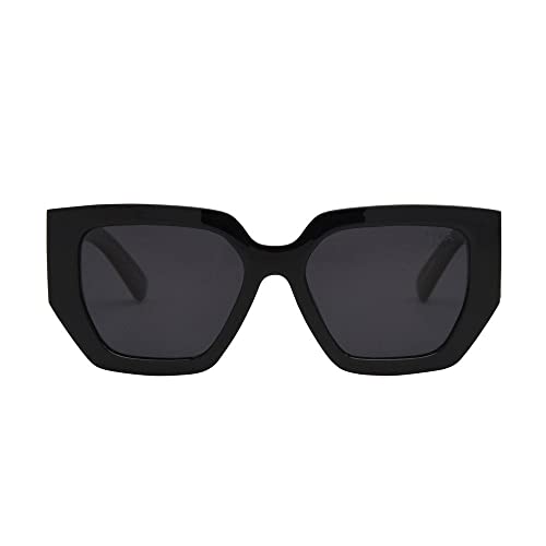 I-SEA Women's Olivia Polarized Sunglasses - Handcrafted Trendy Oversized Square Frames with Scratch-Resistant Lenses