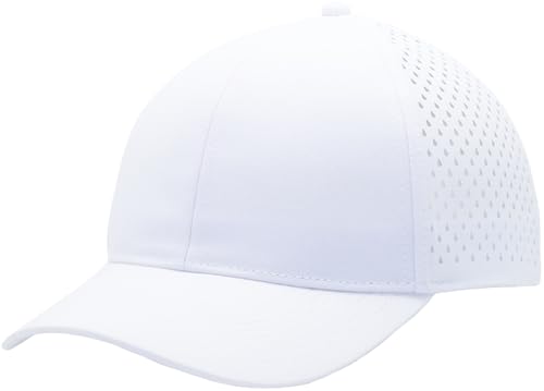 Image of Men's Baseball Cap Fits OSFM & XXL Laser Perforated Golf Ball Hat Water Resistant Quick Dry Adjustable Snapback Caps