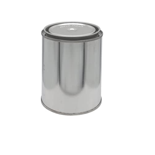 AUTORIND Pint Size Unlined Can, Empty Metal Pint Paint Cans with Lids for DIY and Professional Projects, Silver Color and%100 Recyclable (Pack of 6)