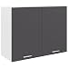 Produktbild vidaXL Hängeschrank 2 Regalböden Küche Schrank Einbauküche Küchenzeile Küchenmöbel Oberschrank Küchenschrank Grau 80x31x60cm Holzwerkstoff