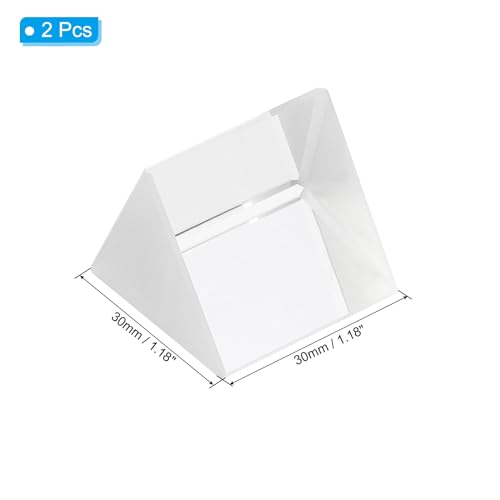 Image of PATIKIL 30mm /1.2 Inch Triangular Prism, 2 Pack Glass Optical Crystal Rainbow Prism for Photography Physics Teaching Lights Photo, Clear