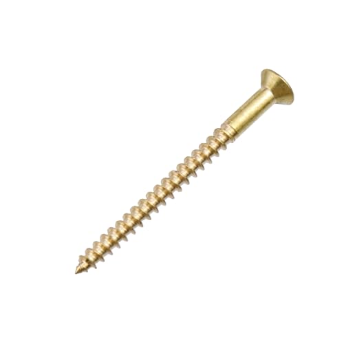 20 piezas Tornillos para madera #4 × 2" Tornillos cruzados de latón con rosca serrada miniatura 3