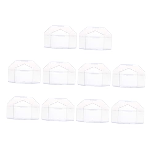 CIMAXIC 10 Uds Cajas Caja De Almacenamiento De Chupete Tacos– Sliders De Juguete Chupete De Comida Juguetes Para Kit De Uñas Para Colgar Fotos Concha Accesorios Transparent Páginas