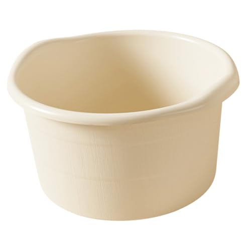 Seau de bain de pieds taille haute en plastique crème pour massage à domicile