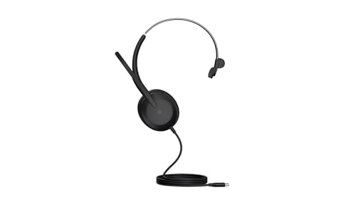 Jabra Evolve2 50 Micro-casque filaire mono - Technologie Jabra Air Comfort, microphones à réduction de bruit et ANC - Certifié MS Teams, fonctionne avec toutes les autres plateformes - Noir
