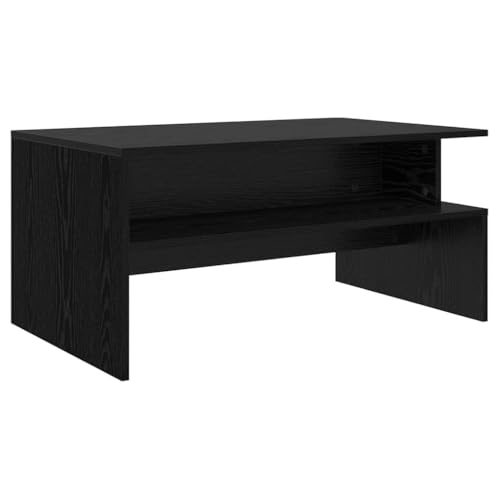 Mesa de madera robusta y estable con veteado efecto roble negro para decoracion de salon rectangular 8