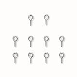 ミルティクラフト 基礎金具 ヒートン アクセサリーパーツ お試し用 10個セット (シルバー 8mm)