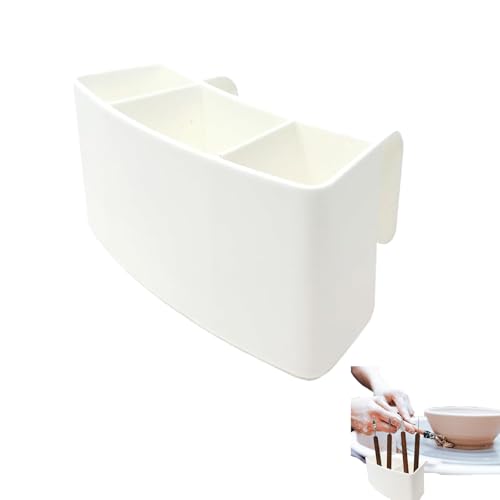 Pottery Tool Holder - Adjustable Multi-Slot Organizer Tray with Griffin Grip Compatibility, Ceramics Craft Tool Storage Rack & Accessory Holder (3 squares)
