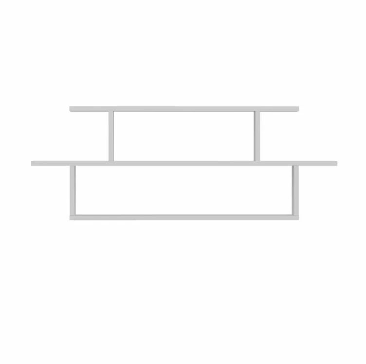 FURNEASER Midly Multipurpose Wall Display Shelf for Living Room Hanging Corner 2 Layer Rack Floating Bookshelf & Shelf Organizer Stand 16D x 80W x 40H Centimeters (White) FURNEASER Midly Multipurpose Wall Display Shelf for Living Room Hanging Corner 2 Layer Rack Floating Bookshelf & Shelf Organizer Stand 16D x 80W x 40H Centimeters (White)