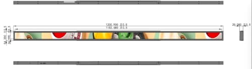 Image of 47.1 Inch (1209x50mm Viewable) Commercial Android Stretched LCD Bar Display | Ultra-Wide Digital Shelf Screen /USB /App Control