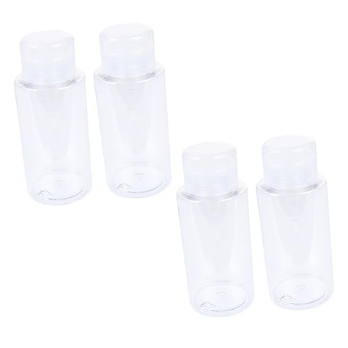 ERINGOGO 4Piezas Transparentes Para Esenciales y Cosméticos Contenedores De Almacenamiento Para Viaje