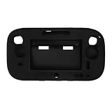 Silicone Case Skin Protective Cover for Wii for U Gamepad Protector Full Coverage(Black)