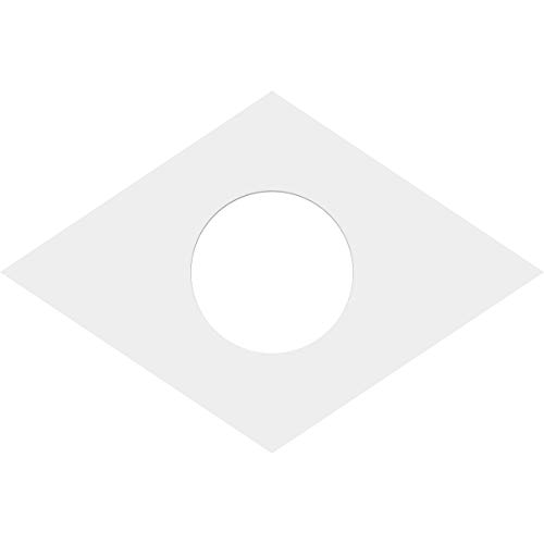 Image of Ekena Millwork CMP10X6DD-03000 Diamond Architectural Grade PVC Contemporary Urethane Ceiling Medallions 10 inchW x 6 5 /8 inchH x 3 inchID x 3 1 /2 inchC x 1 inchP