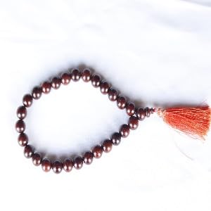 HC- Krishna Chandan 27 nag Sumarni/ 27 Beads red Sandalwood jaap mala (3 mm Bead Size)-image-28