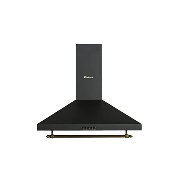 SOLTHERMIC-H60PR-CAMPANA-EXTRACTORA-DECORATIVA-ESTILO-RUSTICO-NEGRA-CON-RIBETES-DORADOS-60-CMS-350-m3hFILTROS-METALICOS