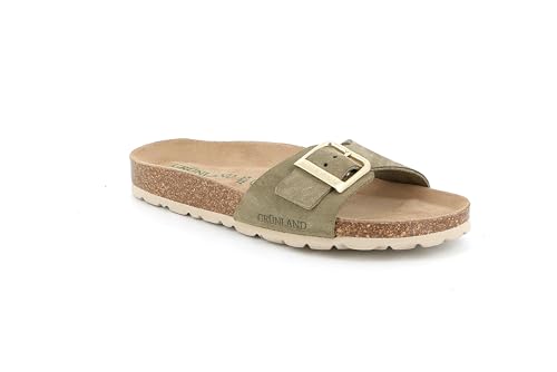 Grunland CB2633 Oliva 38 mule femme cuir semelle anatomique confortable