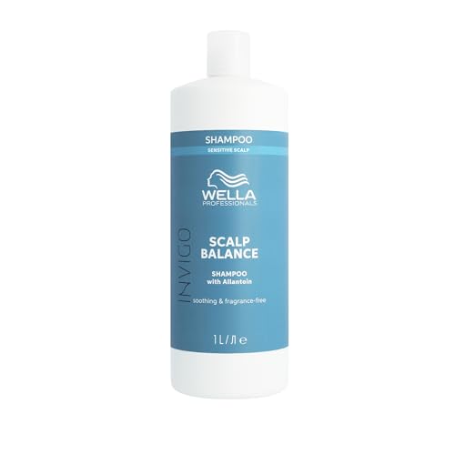 Wella Professionals INVIGO SCALP BALANCE Shampoing doux et apaisant – pour cuir chevelu sensible – sans parfum, 1L