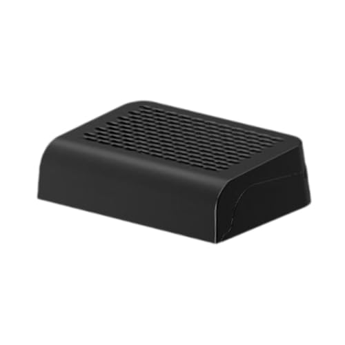 Fenteer 猫用トイレキャッチャーボックス 子猫用砂収集容器 掃除アクセサリー 猫トイレスロープ フット 整理整頓, 黒